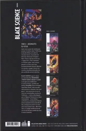 Verso de l'album Black Science Tome 6 Argonautes du futur