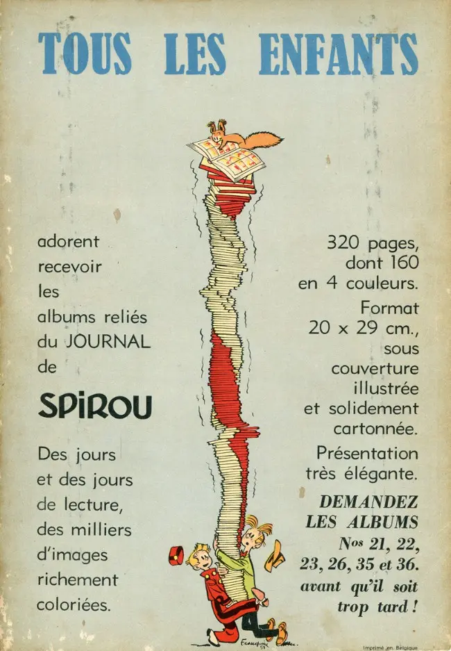 Verso de l'album Blondin et Cirage Tome 6 Le nègre blanc