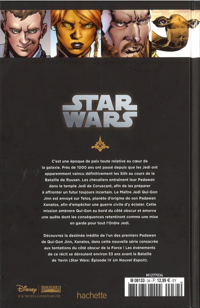Verso de l'album Star Wars - Légendes - La Collection Tome 34 L'Ordre Jedi - I. Le destin de Xanatos