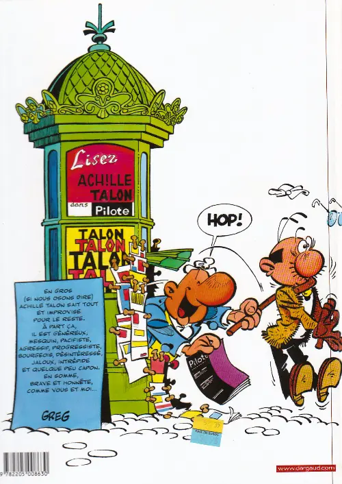 Verso de l'album Achille Talon Tome 11 brave et honnête Achille talon