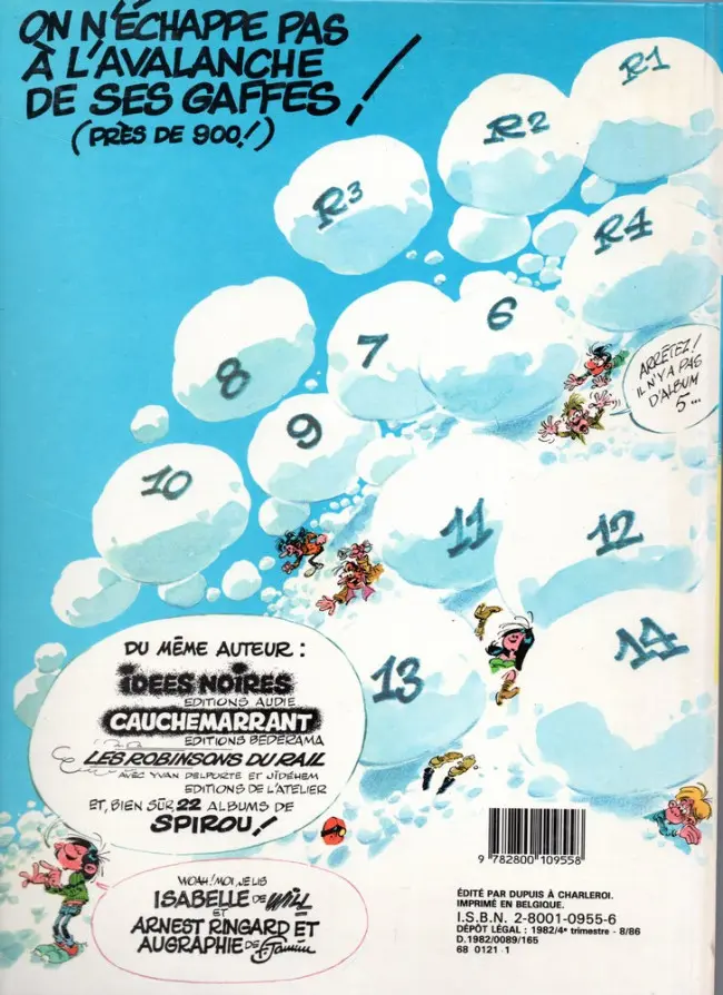 Verso de l'album Gaston Tome 14 La saga des gaffes
