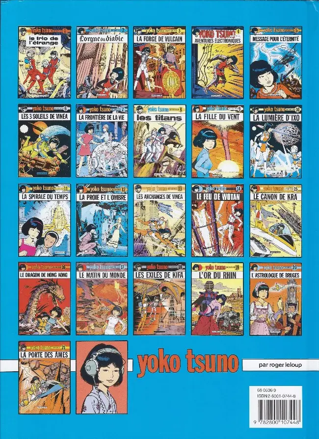 Verso de l'album Yoko Tsuno Tome 11 La spirale du temps