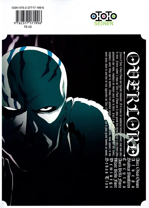 Verso de l'album Overlord 10