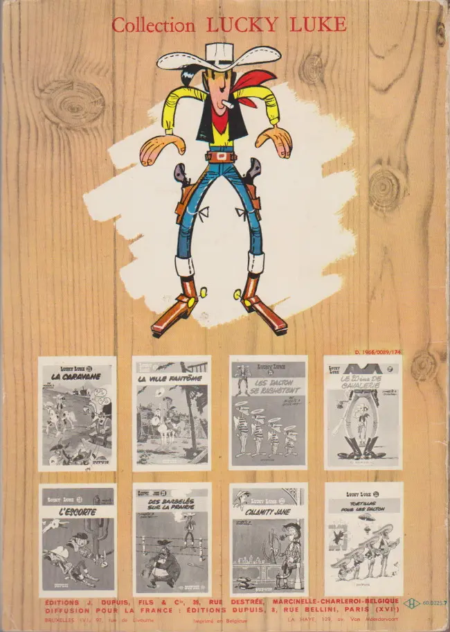 Verso de l'album Lucky Luke Tome 10 Alerte aux Pieds-Bleus