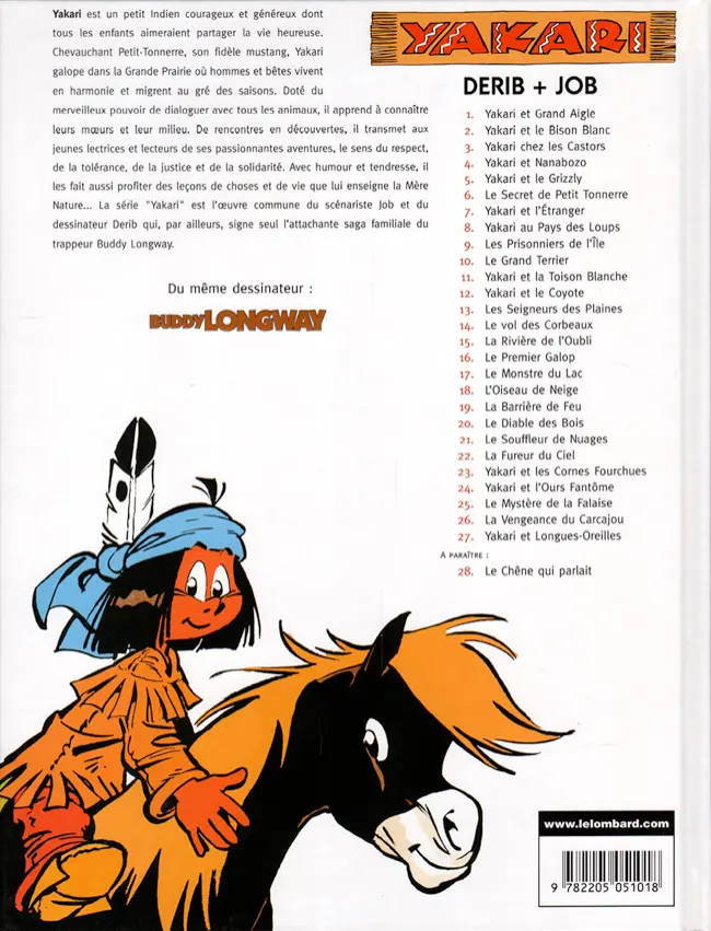 Verso de l'album Yakari Tome 24 Yakari et l'ours fantôme