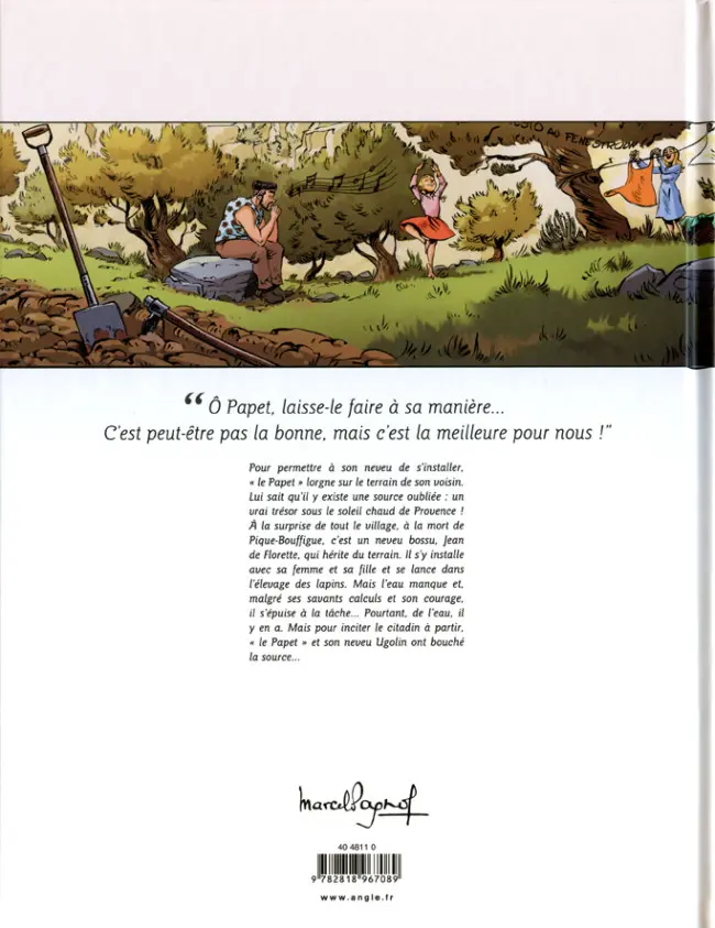 Verso de l'album Jean de Florette Deuxième partie