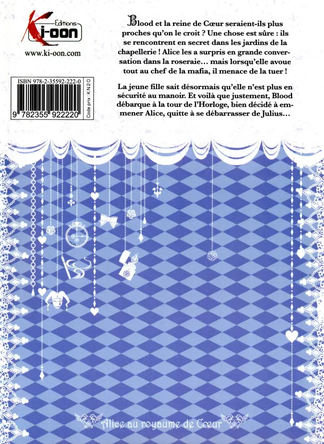 Verso de l'album Alice au royaume de Cœur 4