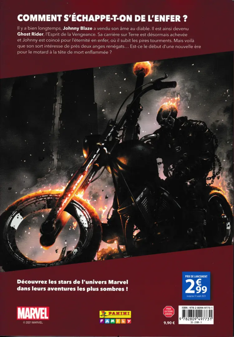 Verso de l'album Marvel - Le côté obscur Tome 5 Enfer et damnation