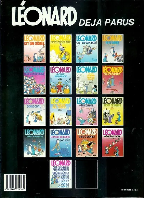 Verso de l'album Léonard Tome 16 Génie à revendre