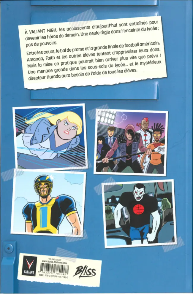Verso de l'album Valiant High