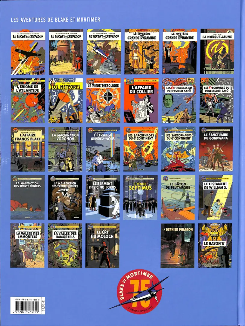 Verso de l'album Blake et Mortimer Tome 28 Le Dernier Espadon