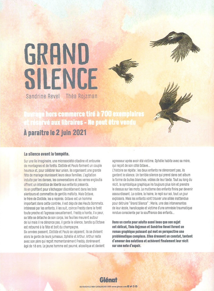 Verso de l'album Grand silence