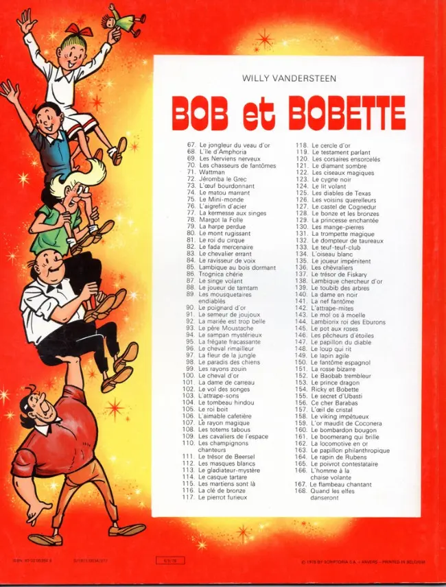 Verso de l'album Bob et Bobette Tome 85 Lambique au bois dormant