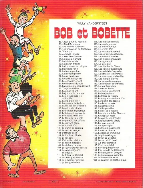 Verso de l'album Bob et Bobette Tome 102 Le vol des songes