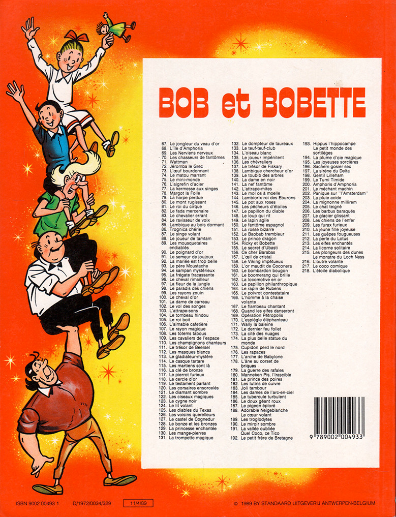 Verso de l'album Bob et Bobette Tome 137 Le trésor de Fiskary
