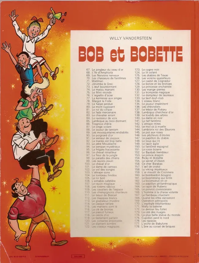Verso de l'album Bob et Bobette Tome 148 Le loup qui rit