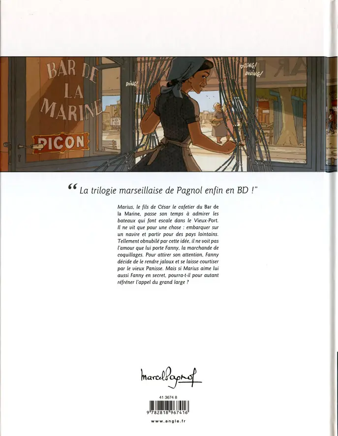 Verso de l'album Marius 1re partie