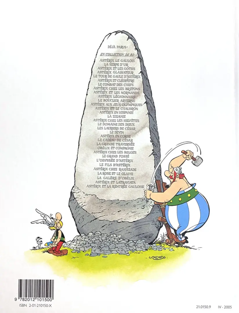 Verso de l'album Astérix Tome 18 Les Lauriers de Césars