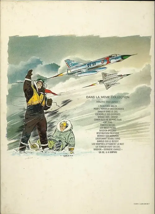 Verso de l'album Tanguy et Laverdure Tome 4 Escadrille des Cigognes