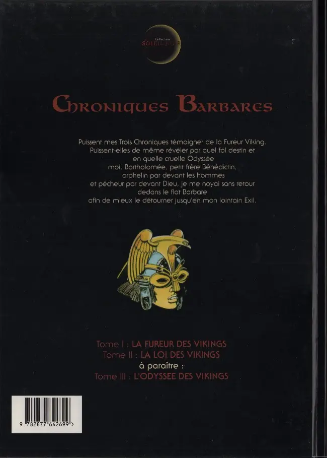 Verso de l'album Chroniques Barbares Tome 2 La loi des Vikings