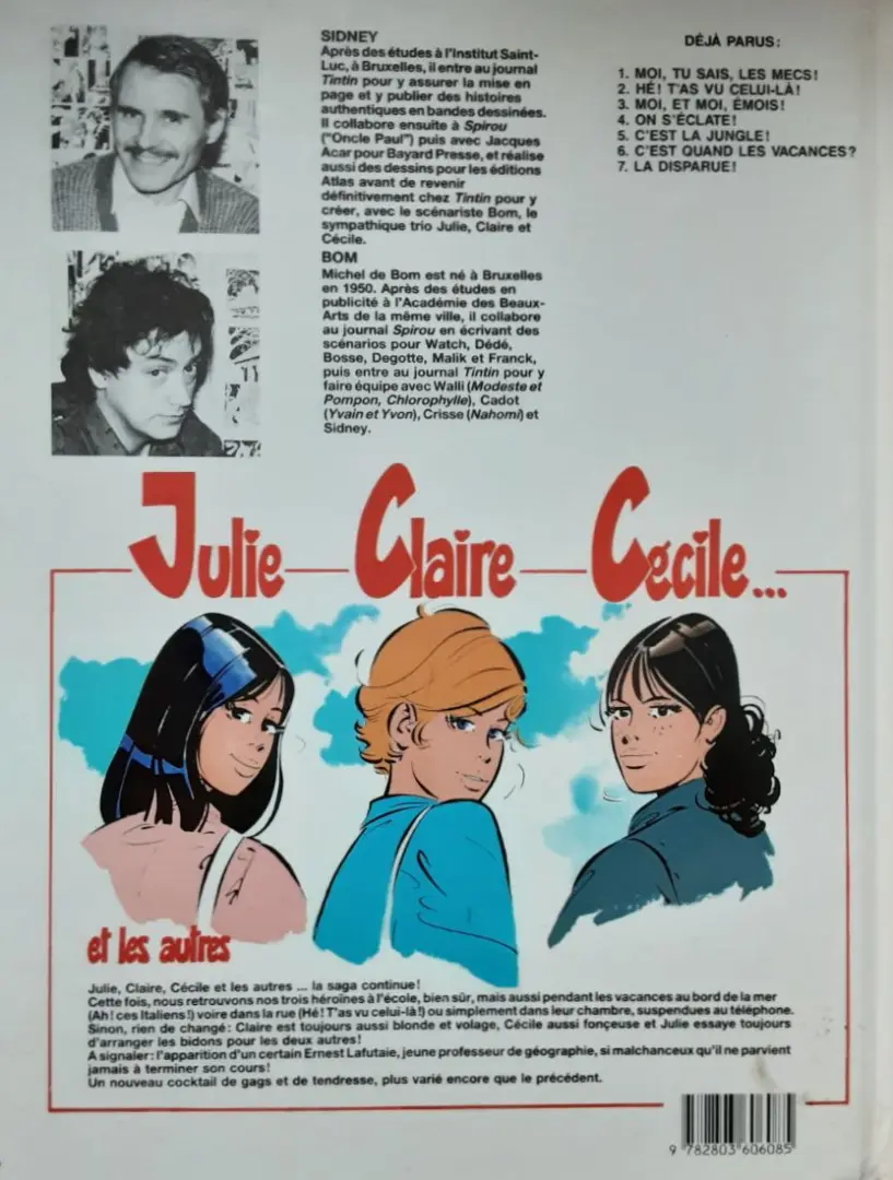 Verso de l'album Julie, Claire, Cécile Tome 2 Hé ! T'as vu celui-là !