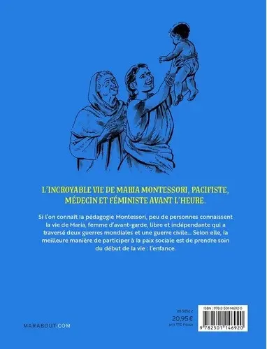 Verso de l'album Maria Montessori L'école de la vie