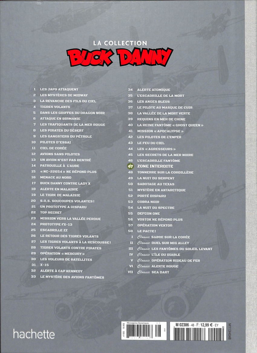 Verso de l'album Buck Danny La collection Tome 47 Zone interdite