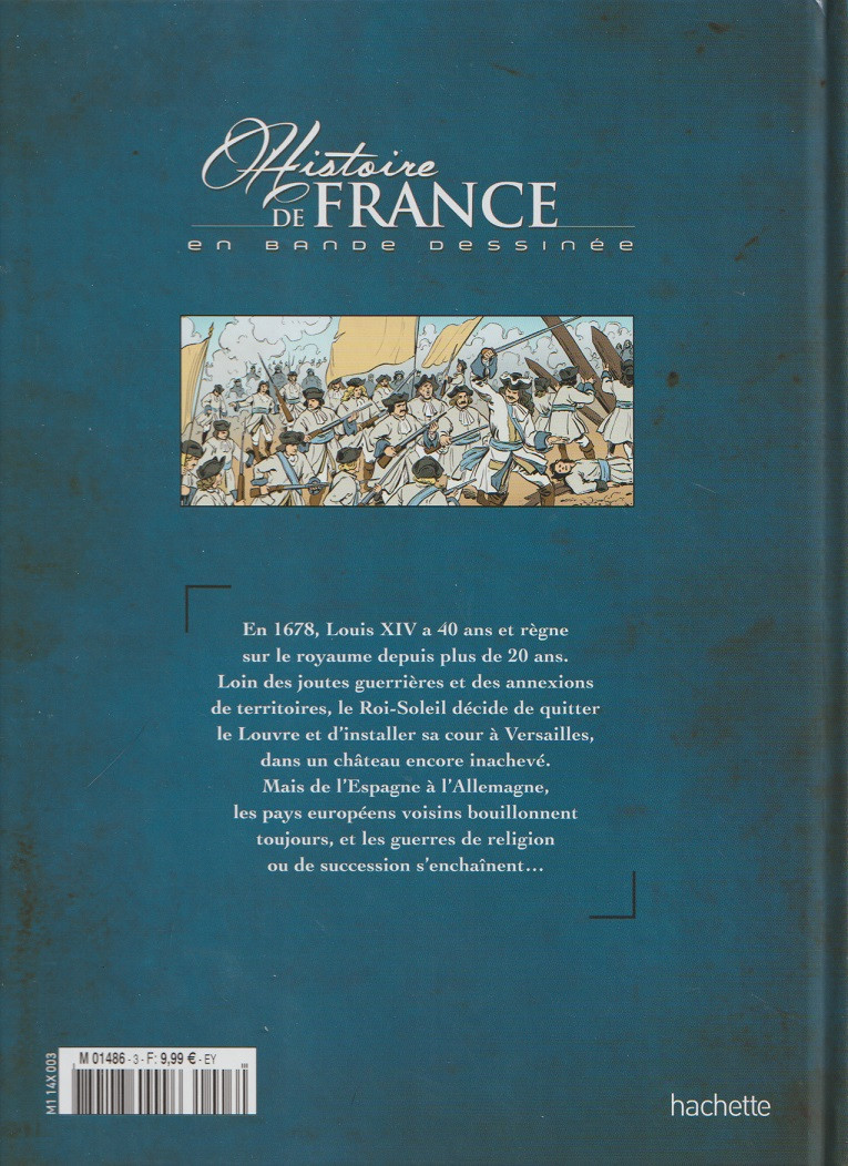 Verso de l'album Histoire de France en bande dessinée Tome 28 Louis XIV, Le monarque absolu 1682 / 1715