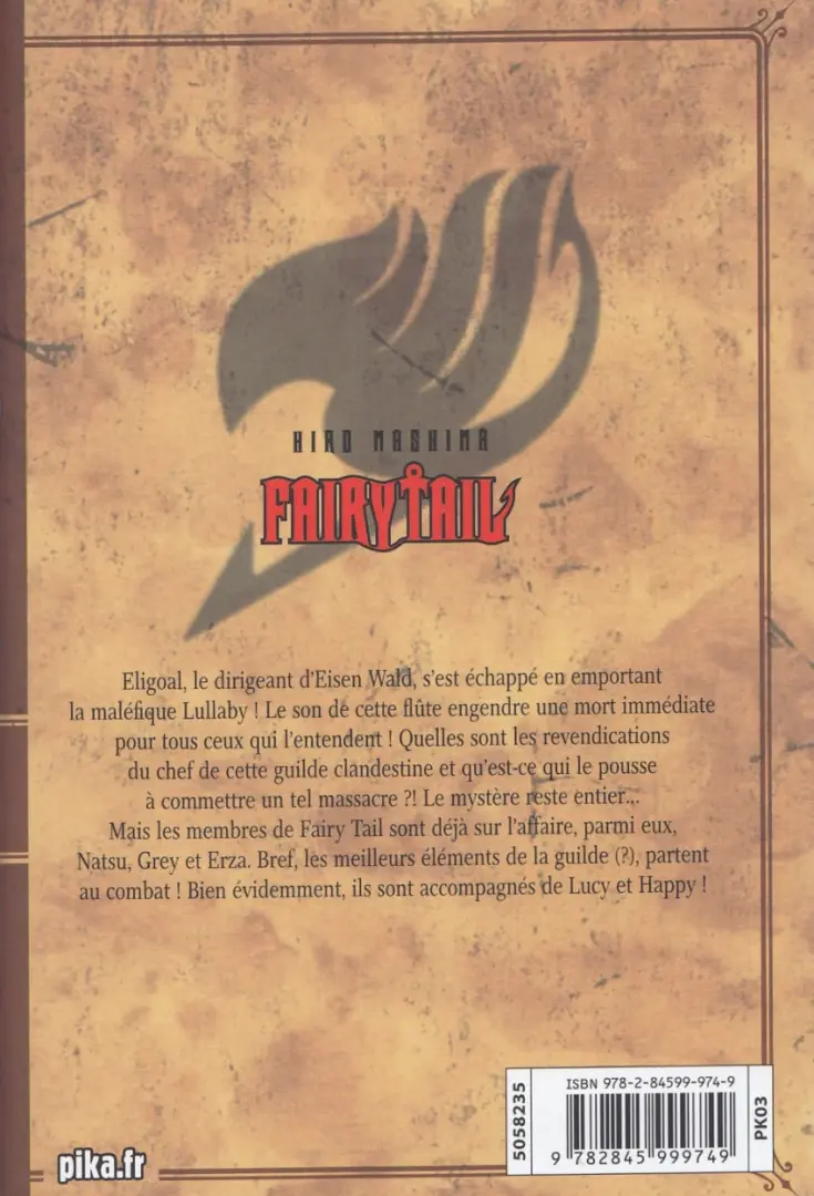 Verso de l'album Fairy Tail 3