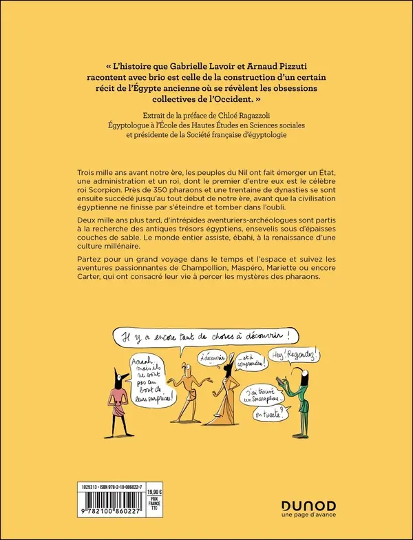Verso de l'album Egyptologix Trois mille ans d'histoire en BD