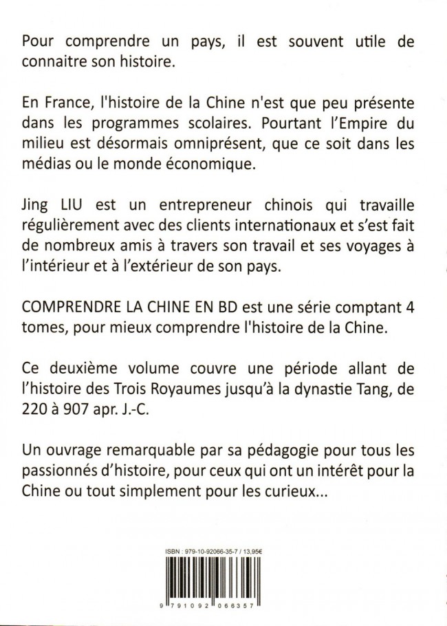 Verso de l'album Comprendre la Chine en BD Tome 2