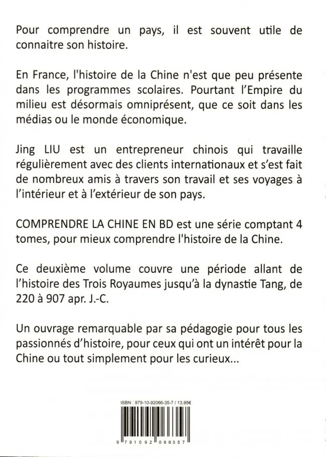 Verso de l'album Comprendre la Chine en BD Tome 2