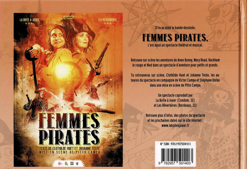 Verso de l'album Femmes pirates