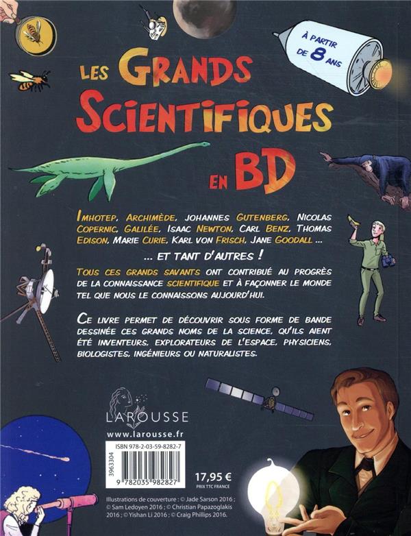 Verso de l'album Les Grands Scientifiques En Bd