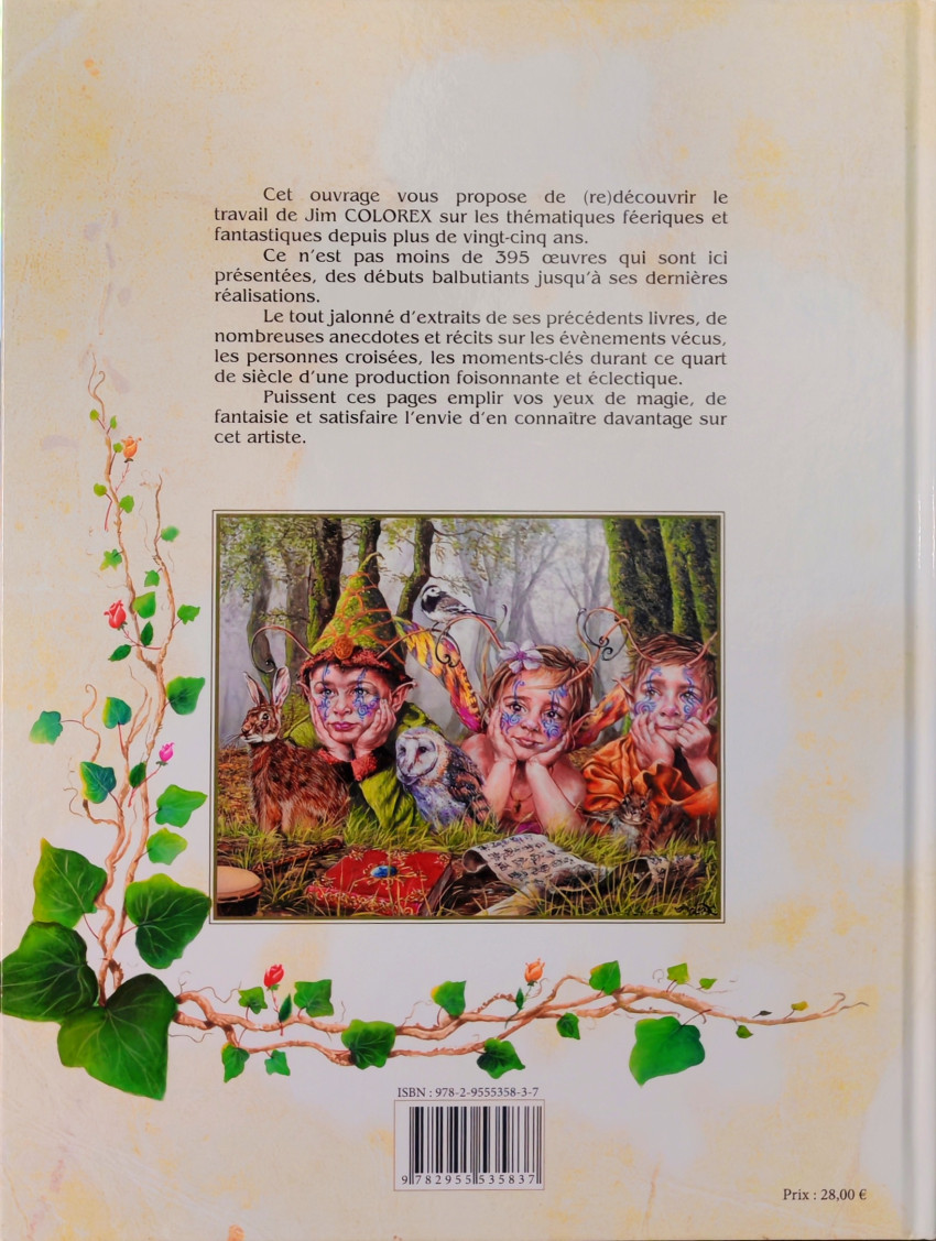 Verso de l'album Faerie The Art Of Jim Colorex