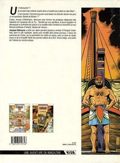 Verso de l'album Corian Tome 3 Les fous de Baal