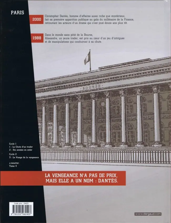 Verso de l'album Dantès Tome 3 Le Visage de la vengeance