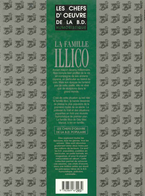 Verso de l'album La Famille Illico