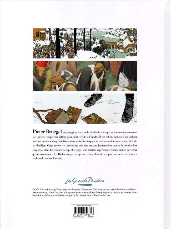 Verso de l'album Les Grands Peintres Tome 5 Pieter Bruegel