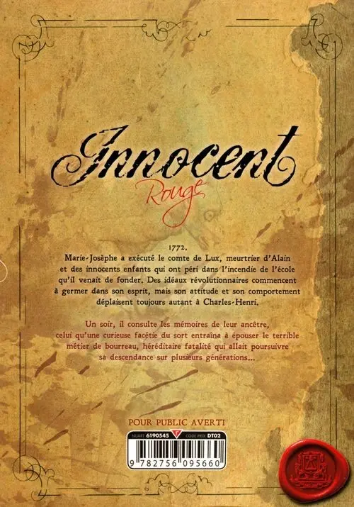 Verso de l'album Innocent Rouge 2