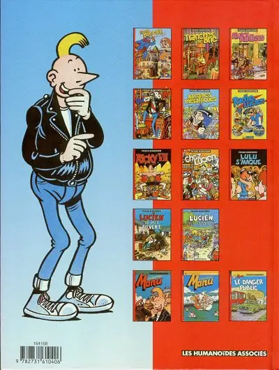 Verso de l'album Manu Tome 3 Le danger public