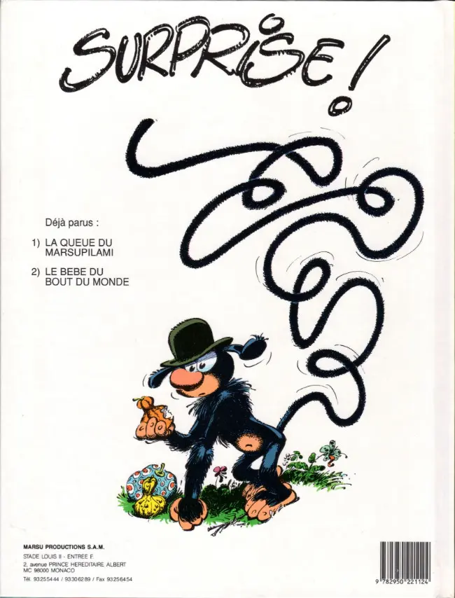 Verso de l'album Marsupilami Tome 3 Mars le noir