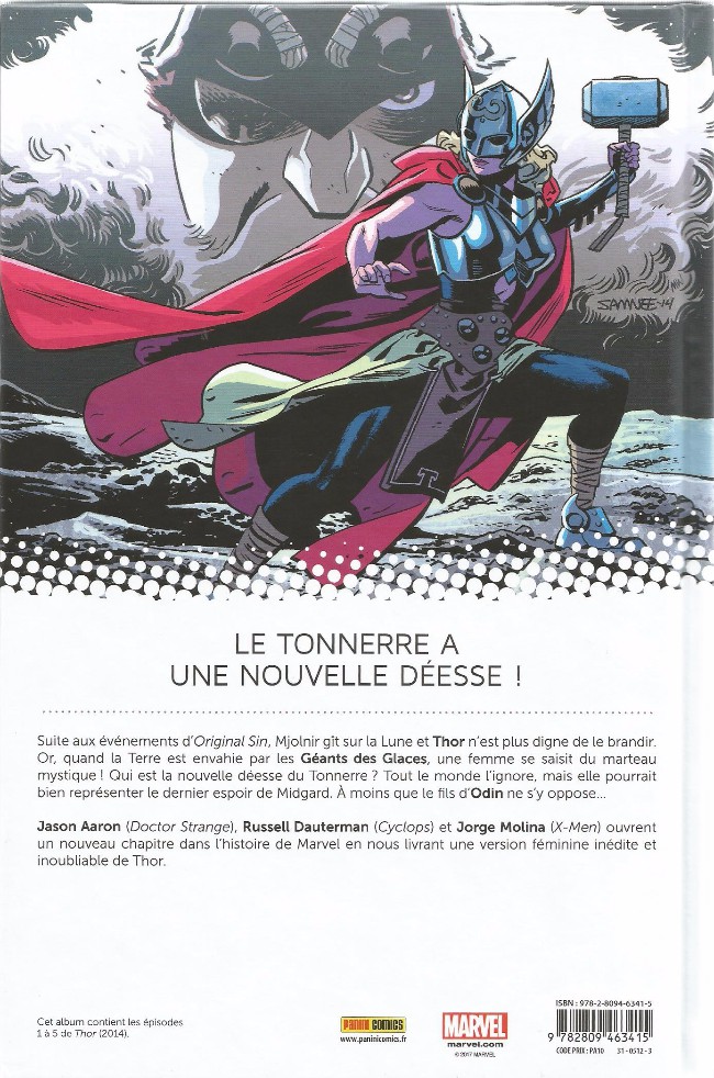 Verso de l'album Mighty Thor Tome 1 La Déesse du Tonerre