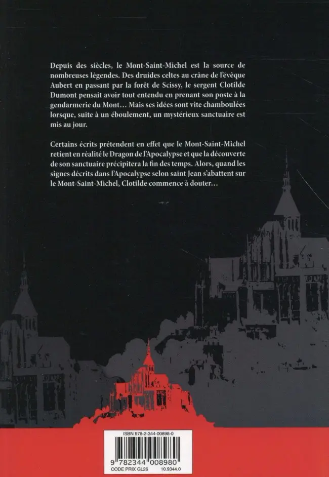 Verso de l'album Mont tombe - La dernière légende du Mont Saint-Michel