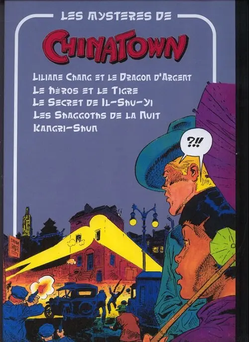 Verso de l'album Les Mystères de Chinatown