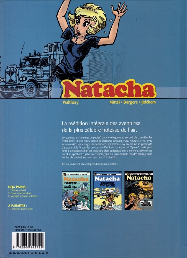 Verso de l'album Natacha Intégrale 3 Voyages à travers le temps