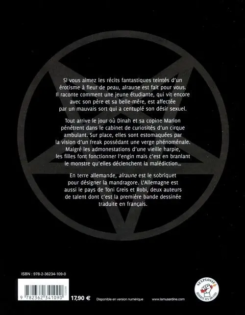 Verso de l'album Alraune Tome 1