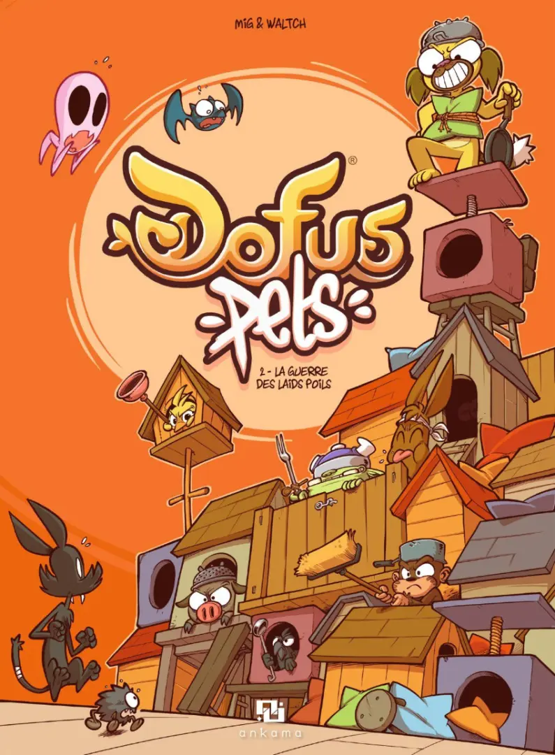 Couverture de l'album Dofus Pets Tome 2 La Guerre des laids poils