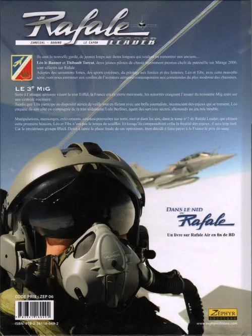 Verso de l'album Rafale leader Tome 2 Le troisième Mig