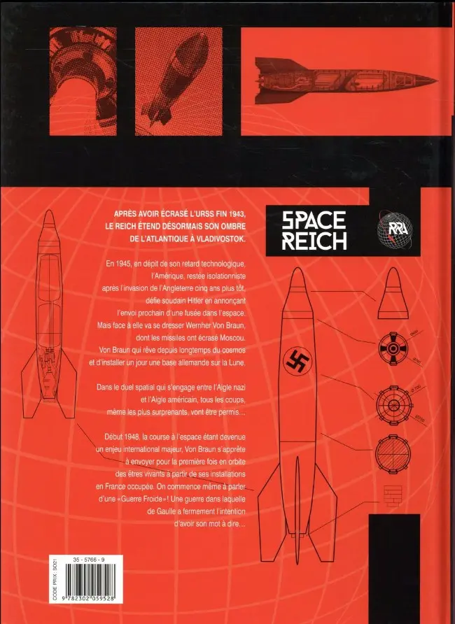 Verso de l'album Space Reich 2 Rapaces en orbite